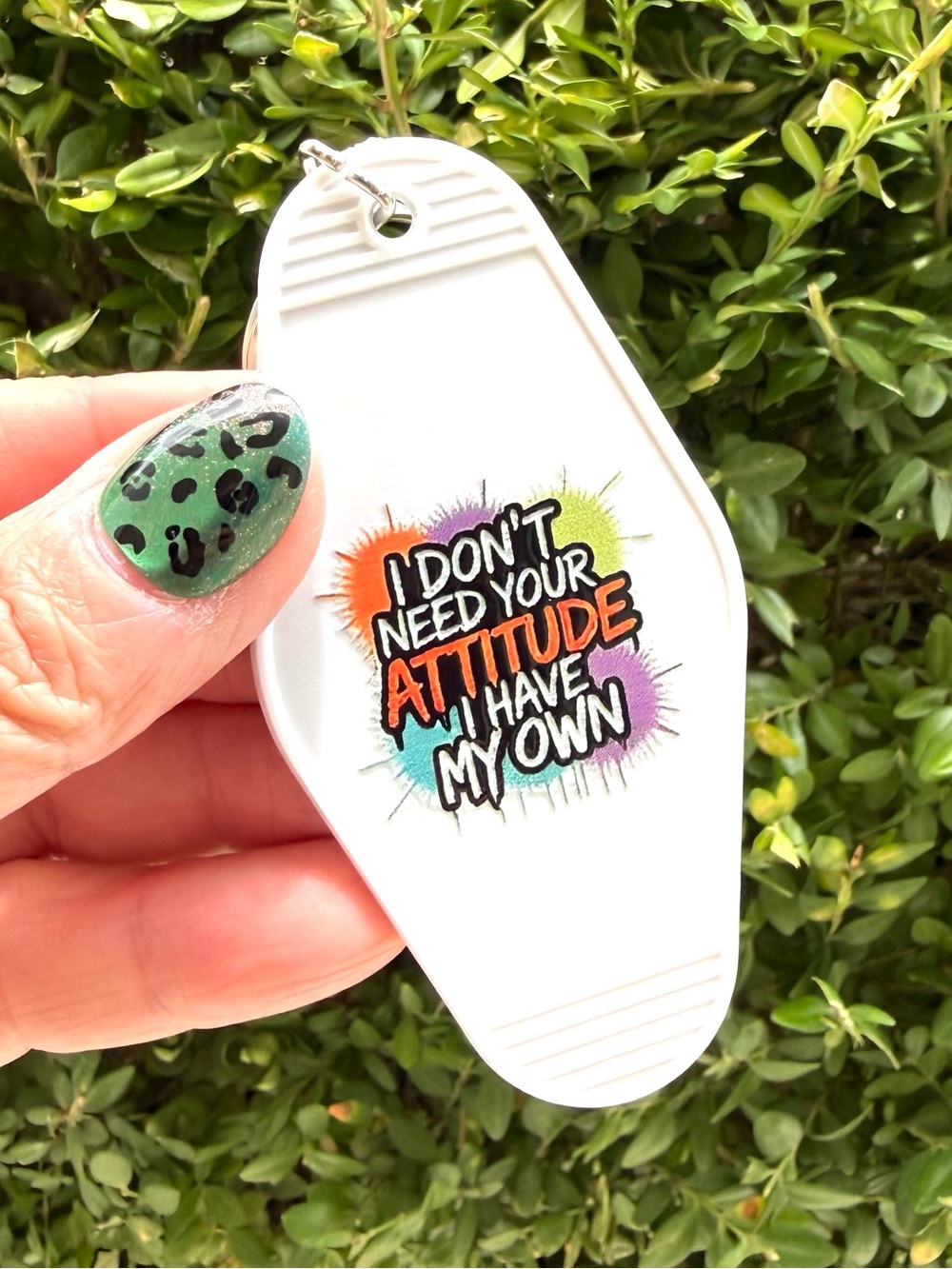 Vintage style motel key keychain humorous funny sarcastic gift idea